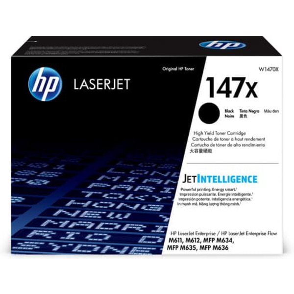 HP 147X - High Yield - black - original - LaserJet - toner cartridge (W1470X)