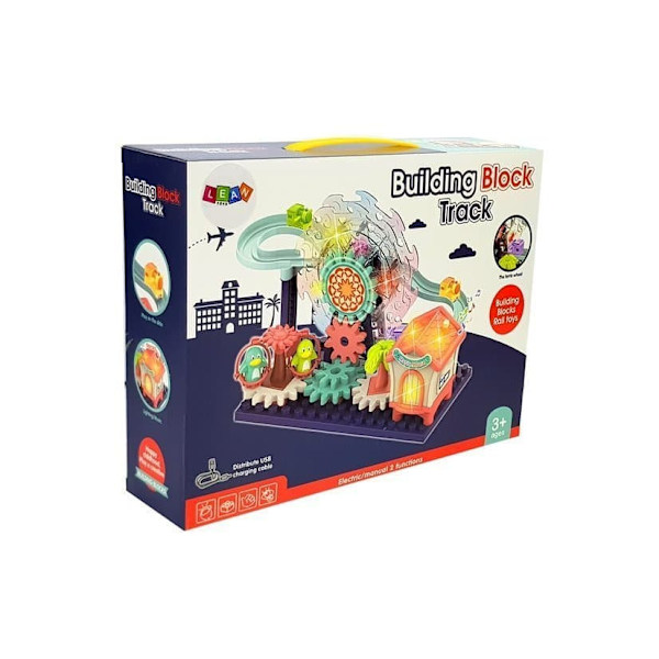 A set of blocks with a slide. Ferris wheel