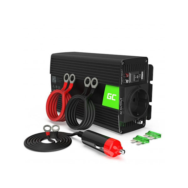 Green Cell INV03DE power adapter/inverter Auto/Indoor 500 W Black