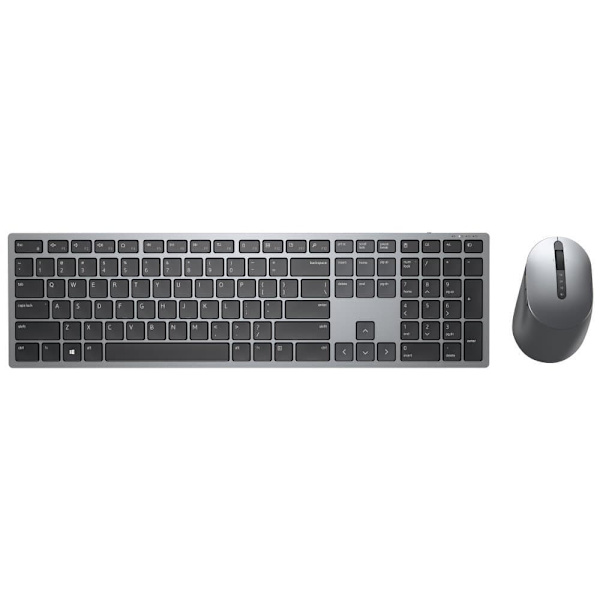 Dell Premier Multi-Device Keyboard and Mouse | KM7321W | Keyboard and Mouse Set | Wireless | Ukrainian | Titanium Gray | 2.4 GHz, Bluetooth 5.0 Grå, Titan