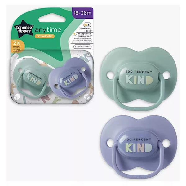 TOMMEE TIPPEE soother silicone NIGHT TIME, 18-36 m., 2 pcs., 43348699