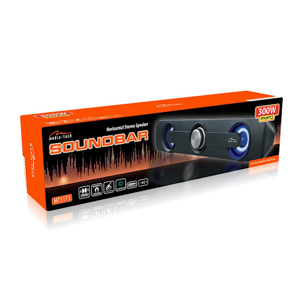 Głośnik SOUNDBAR MT3173 Stereo/Ekranowany magnetycznie/USB/RMS 5W/PMPO 300W