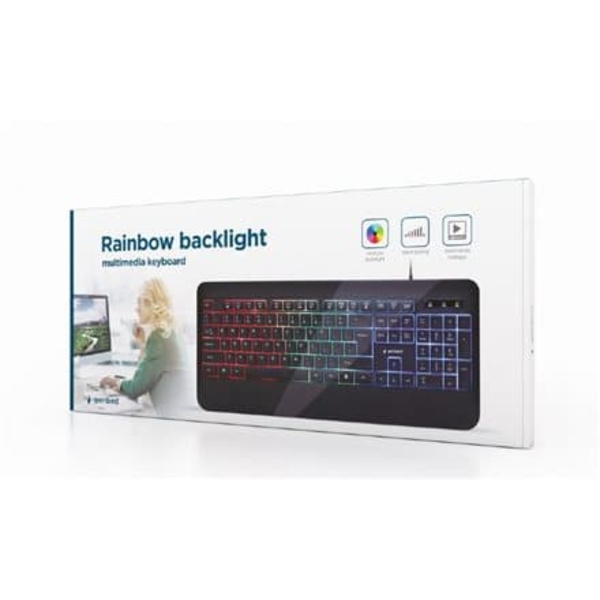Gembird Slim "Rainbow" Black musta