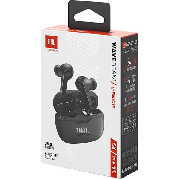 JBL Wave Beam TWS Bluetooth Wireless In-Ear Earbuds Black EU