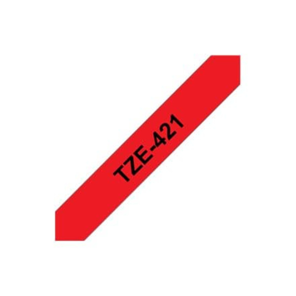 BROTHER P-Touch TZE-421 black on red 9mm