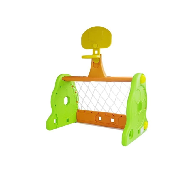 Children's 2-in-1 Basketball Goal Green and Orange
