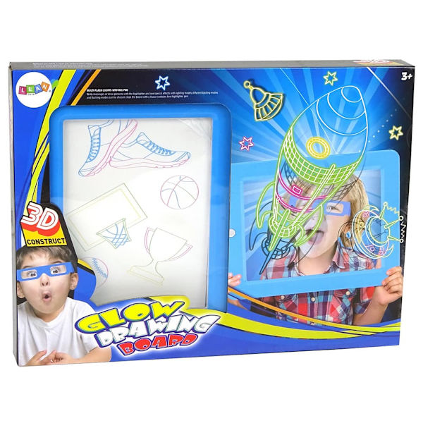 Magic Illuminated 3D Whiteboard Glasses Blue