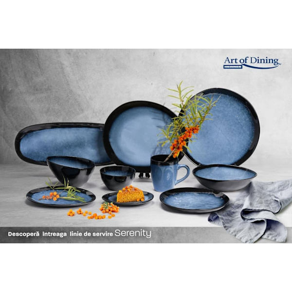 SET 4  FARFURII OVALE CER 28 CM,SERENITY