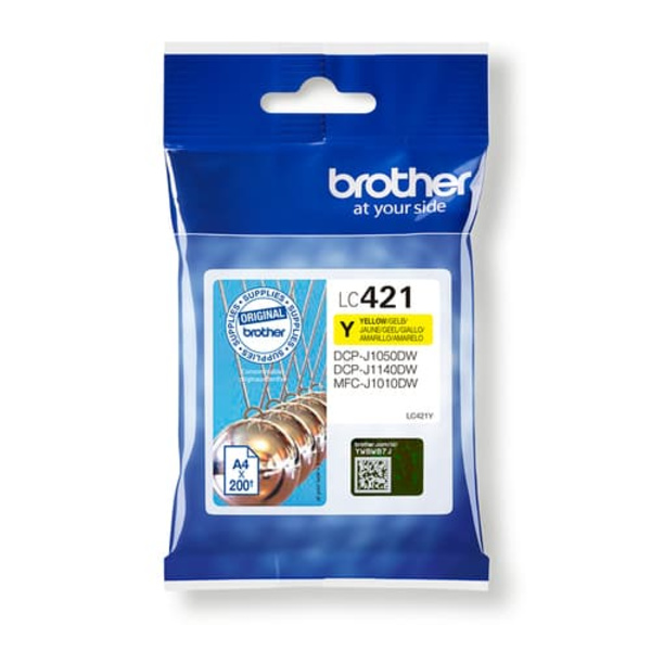 Brother LC421Y Ink Cartridge Yellow | Brother LC421Y | Ink cartridge | Yellow
