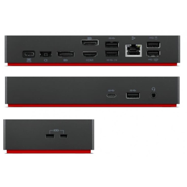 Lenovo 40AY0090EU notebook dock/port replicator Wired USB 3.2 Gen 1 (3.1 Gen 1) Type-C Black