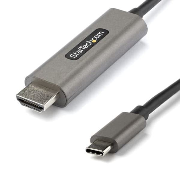 StarTech.com 3ft (1m) USB C to HDMI Cable 4K 60Hz with HDR10, Ultra HD USB Type-C to 4K HDMI 2.0b Video Adapter Cable, USB-C to HDMI HDR Monitor/Displ