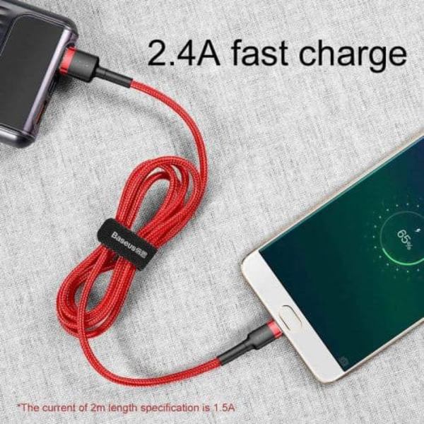 Baseus Micro USB Cafule Cable 1.5A 2m Red + Red (CAMKLF-C09)
