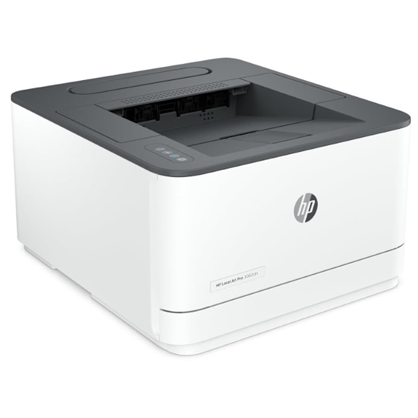 HP LaserJet Pro 3002dn Printer - A4 Mono Laser, Print, Auto-Duplex, LAN, 33ppm, 350-2500 pages per month Grå, Hvid