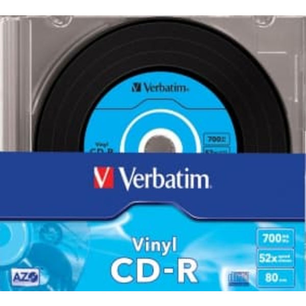 Matricas CD-R AZO Verbatim 700MB Vinyl 1x-52x, 10 Pack Slim