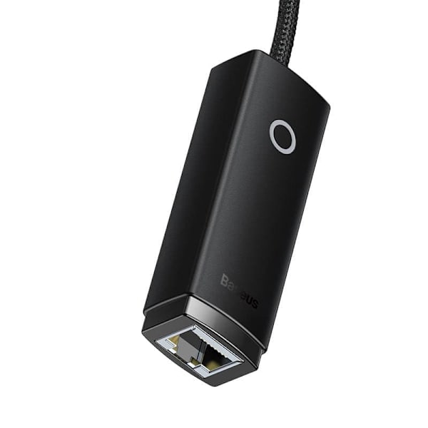 ADAPTOR RETEA Baseus Lite, USB 2.0 to RJ-45 Gigabit LAN Adapter, LED, negru "WKQX000101" (timbru verde 0.18 lei)  - 6932172606053