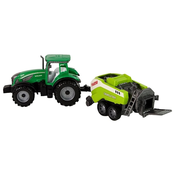 Green Agricultural Tractor, Seeder, Friction Drive