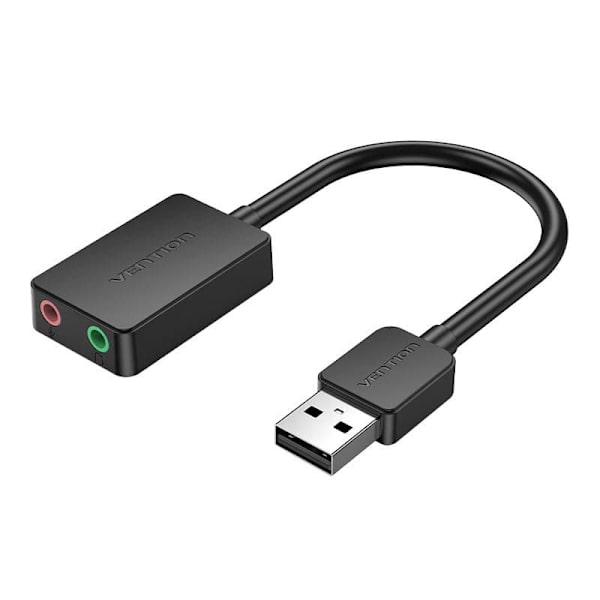 PLACI de SUNET Vention 2-port USB External Sound Card 0.15M Black, "CDYB0" (timbru verde 0.08 lei)