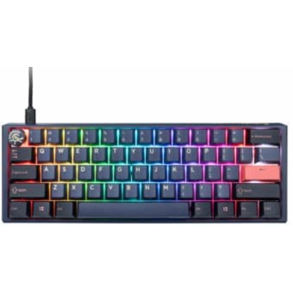 Ducky One 3 Cosmic Blue Mini Gaming Keyboard, RGB LED - MX-Blue (US) Blå