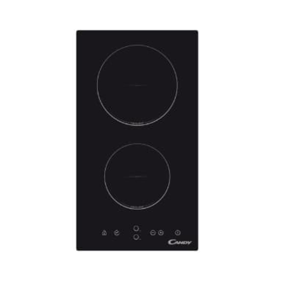 Candy | Domino | CDH 30 | Vitroceramic | Number of burners/cooking zones 2 | Touch | Timer | Black | Display Sort