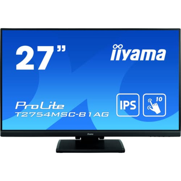 iiyama ProLite T2754MSC-B1AG computer monitor 68.6 cm (27") 1920 x 1080 pixels Full HD LED Touchscreen Multi-user Black Svart