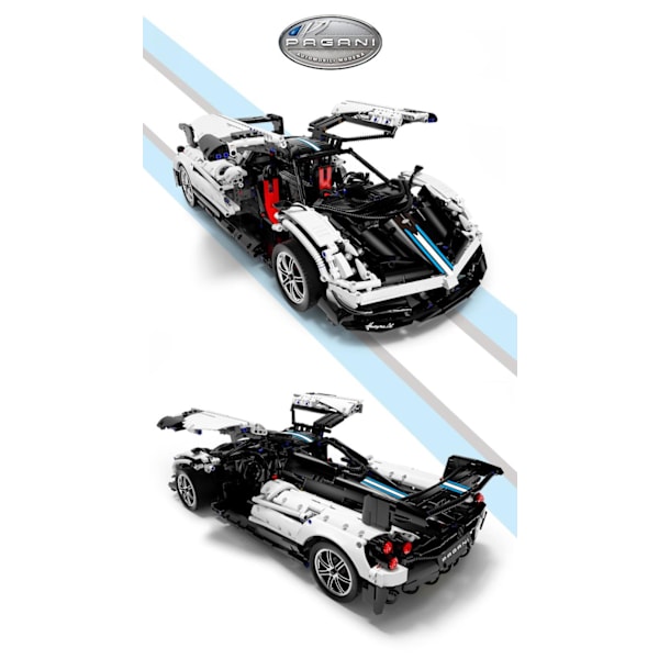 RASTAR 1:8 Pagani Huayra BC Bricks, assemble car, 97910