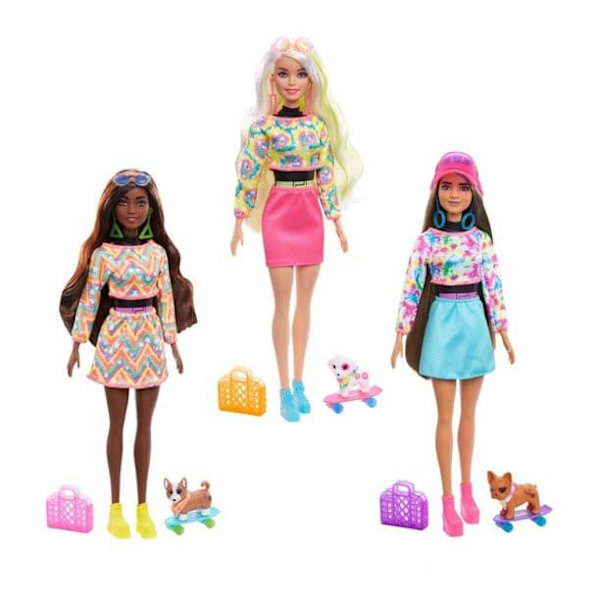 Barbie Color Reveal Neon Tie-Dye kinkekomplekt
