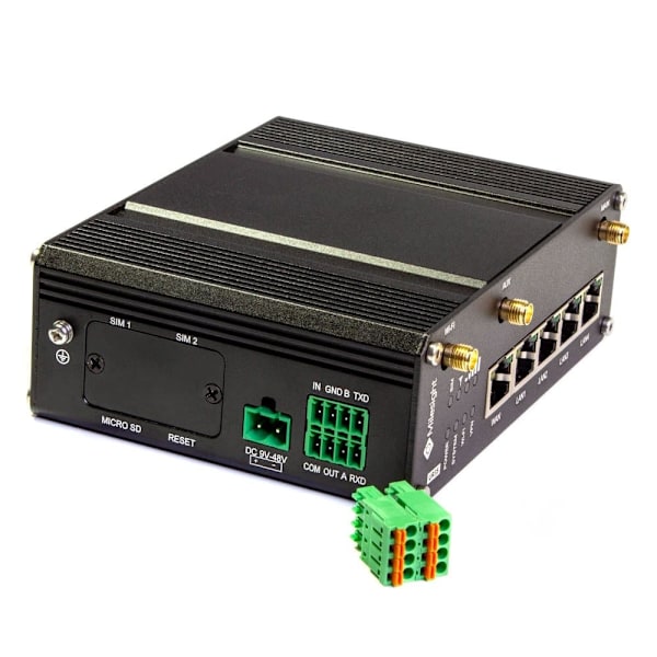Milesight 4G Industrial Router UR35 Pro WiFi4 UR35-L04EU-W musta
