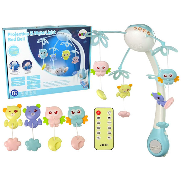 Cot Carrousel Projector Pilot Melodies Animal Noises Blue