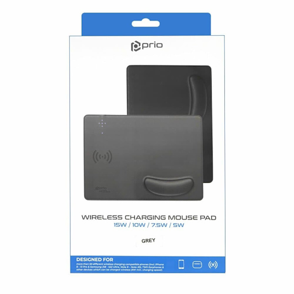 Prio Fast Wireless Charging Mouse Pad 15W (USB-C)