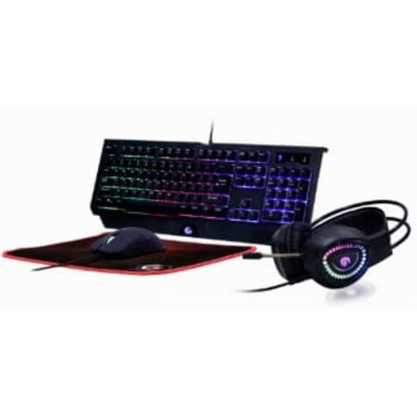 Gembird | 4-in-1 Backlight Gaming Kit "Phantom" | GGS-UMGL4-01 | Gaming Kit | Wired | US | USB Sort