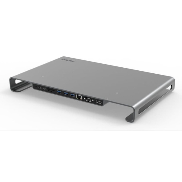 Swissten Multifunctional USB-C Laptop Docking Station / HDMI / USB 3.0 / 2x USB-C / RJ45 / SD / Micro SD / VGA / Audio