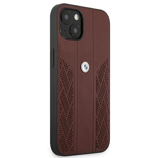 BMW BMHCP13MRSPPR Leather Back Case For Apple iPhone 13 Red