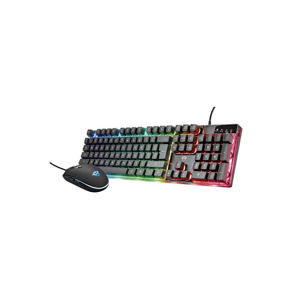 Klaviatūra Trust GXT 838 Azor Gaming Combo Black Svart