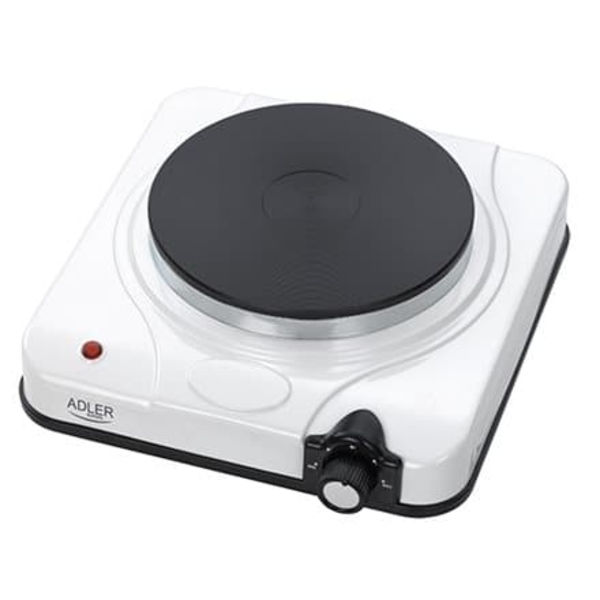 Adler | Free standing table hob | AD 6503 | Number of burners/cooking zones 1 | White | Electric Hvit