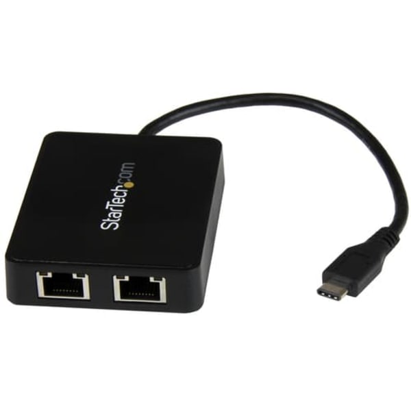 StarTech.com Dual Network Adapter US1GC301AU2R - USB-C Sort