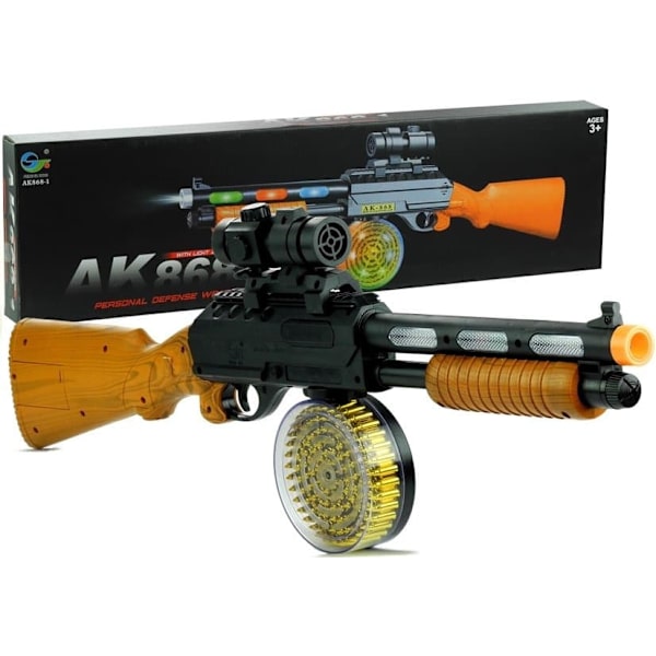 Machine Gun Weapon AK 868-1 Shines & Plays 60 cm