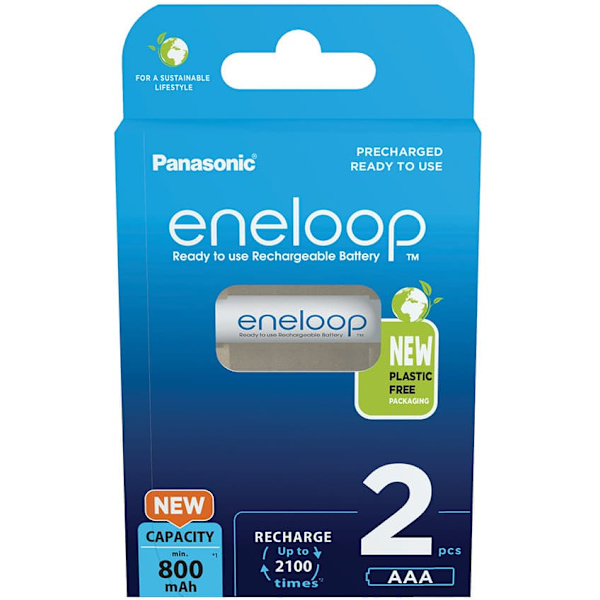 Rechargeable batteries PANASONIC ENELOOP AAA 800 mAh 2 szt (BK-4MCDE/2CP)