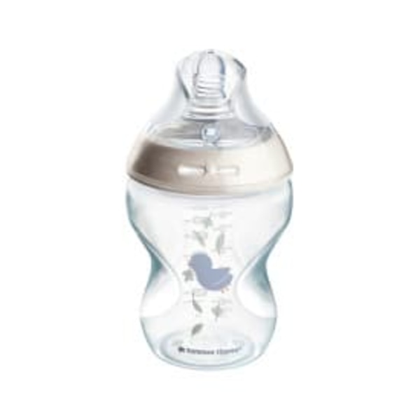 TOMMEE TIPPEE Natural Start decorated feeding bottle with self sterilisation function 260ml 0m+, 42250206