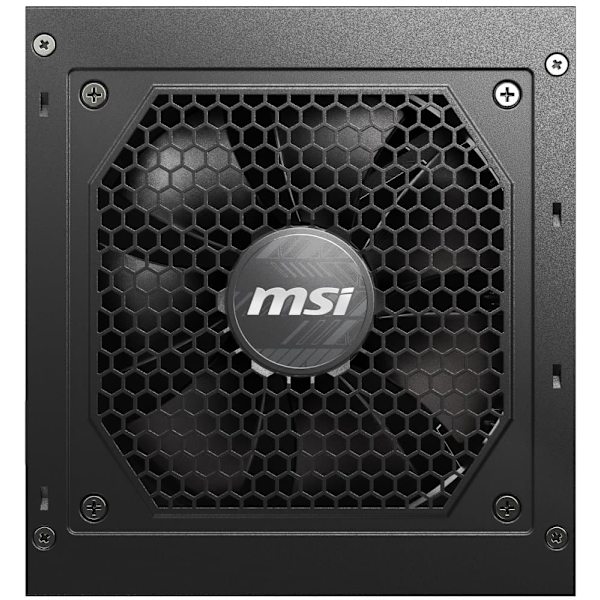 MSI MAG A750GL PCIE5, 750W, 80 Plus Gold, ATX Form Factor, 100~240 Vac Input Voltage, 47Hz ~ 63Hz Input Frequency, 120 mm Fan, 140 x 150 x 86mm, Activ musta
