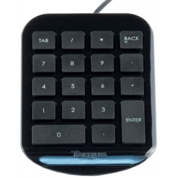 Targus AKP10EU | Numeric Keypad | Wired | Black Sort, Grå