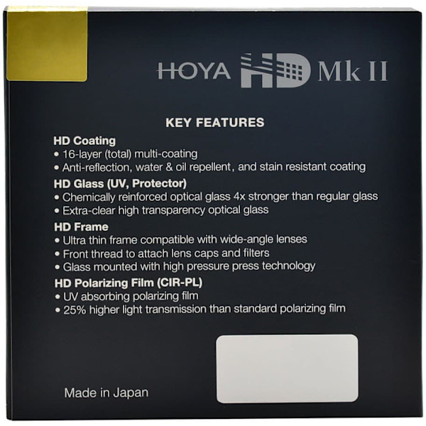 Hoya filter circular polarizer HD Mk II 52mm