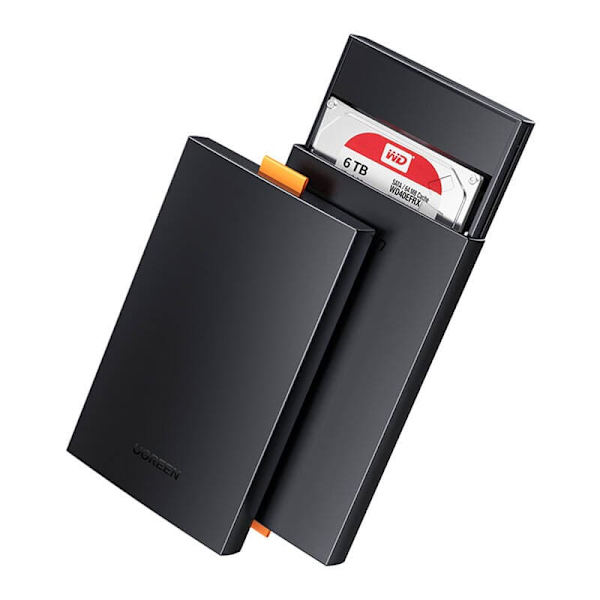 RACK extern Ugreen, "CM237" pt HDD si SSD SATA 2.5" conectare USB 3.0 max 5 Gbps, 1 x 50cm USB to Micro USB 3.0 Cable, ABS, negru "60353" (timbru verd Sort