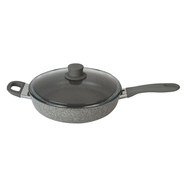 Frying pan BALLARINI Murano sauté with 2 handles and a lid granite 28 cm 75002-933-0