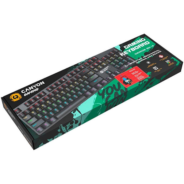 CANYON keyboard Deimos GK-4 Rainbow US Wired Black