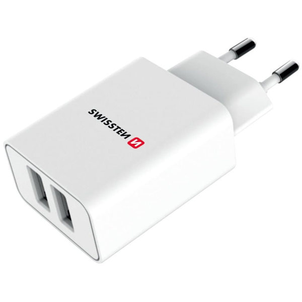 Swissten Smart IC Travel Charger 2x USB 2.1A with Lightning MFI Cable 1.2 m