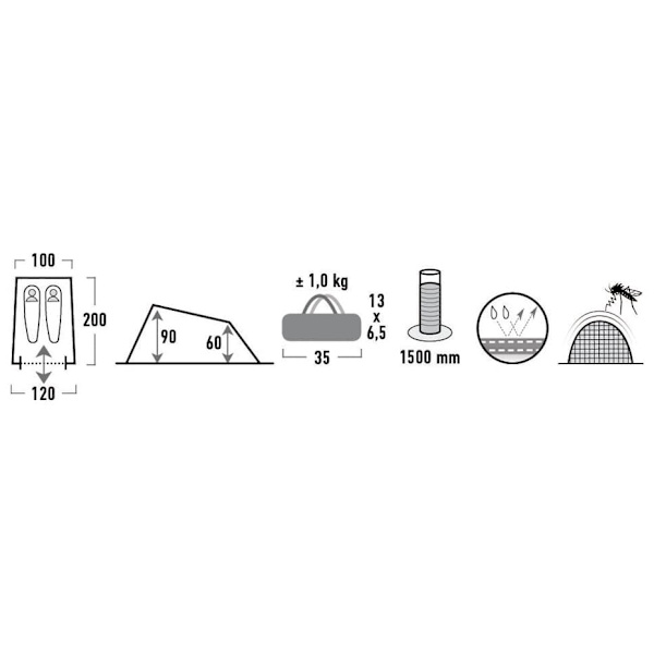 High Peak Swift 3 Green Pop-up tent 10157