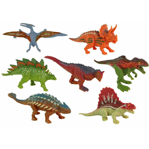 Set of Dinosaur Figurines 12 pieces Colorful