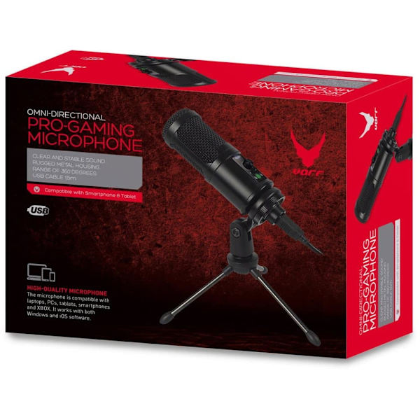 Omega microphone Varr Gaming Tube, black (45589)