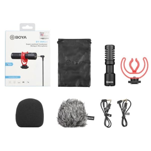 BOYA Super-cardioid Condenser Shotgun Microphone, 3.5mm