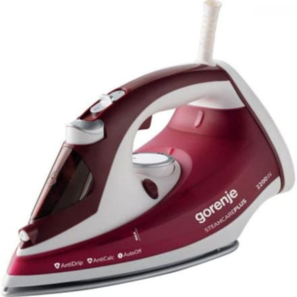 Gorenje | Steam Iron | SIH3000RBC | Steam Iron | 3000 W | Water tank capacity 350 ml | Continuous steam 40 g/min | Steam boost performance 105 g/min |